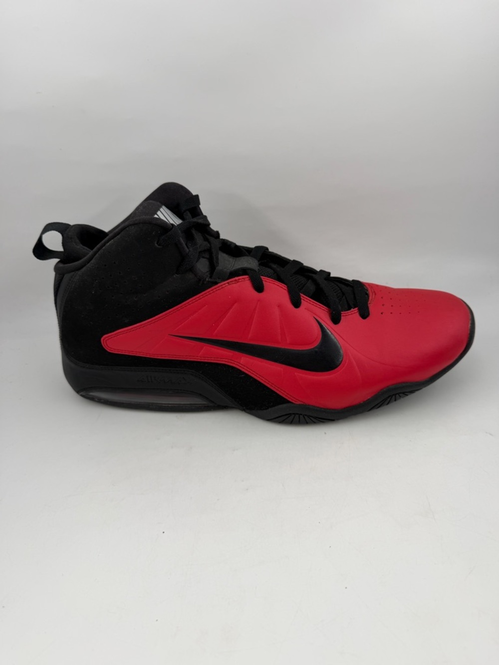 Nike Men’s Air Max Pure Game “Bred” -SZ 14- Red Black Leather Mid Top Shoes